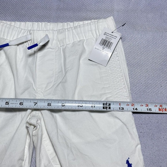NEW Polo Ralph Lauren Pure White Spring IV Cotton Shorts Kids Boys Size 6 NWT - Picture 10 of 15
